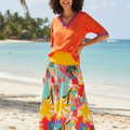 Lifestyle cover image for long floral skirt
