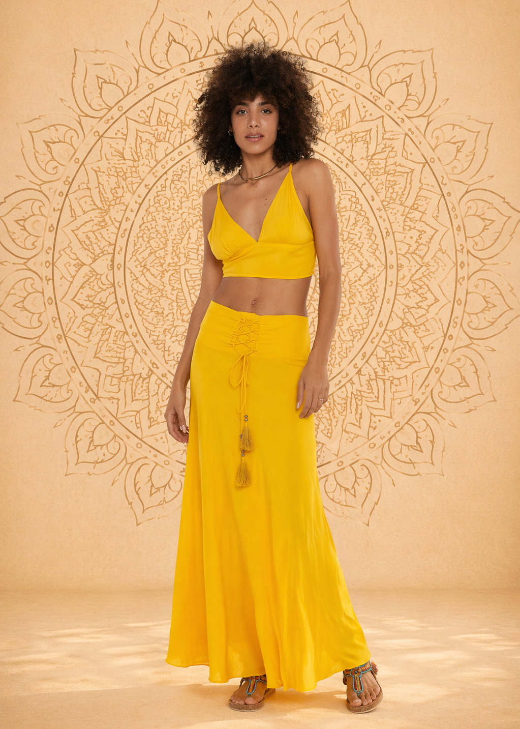 Stonewash Dreams – Gonna Lunga in Cotone con Elastico e Nappe | Baba Design