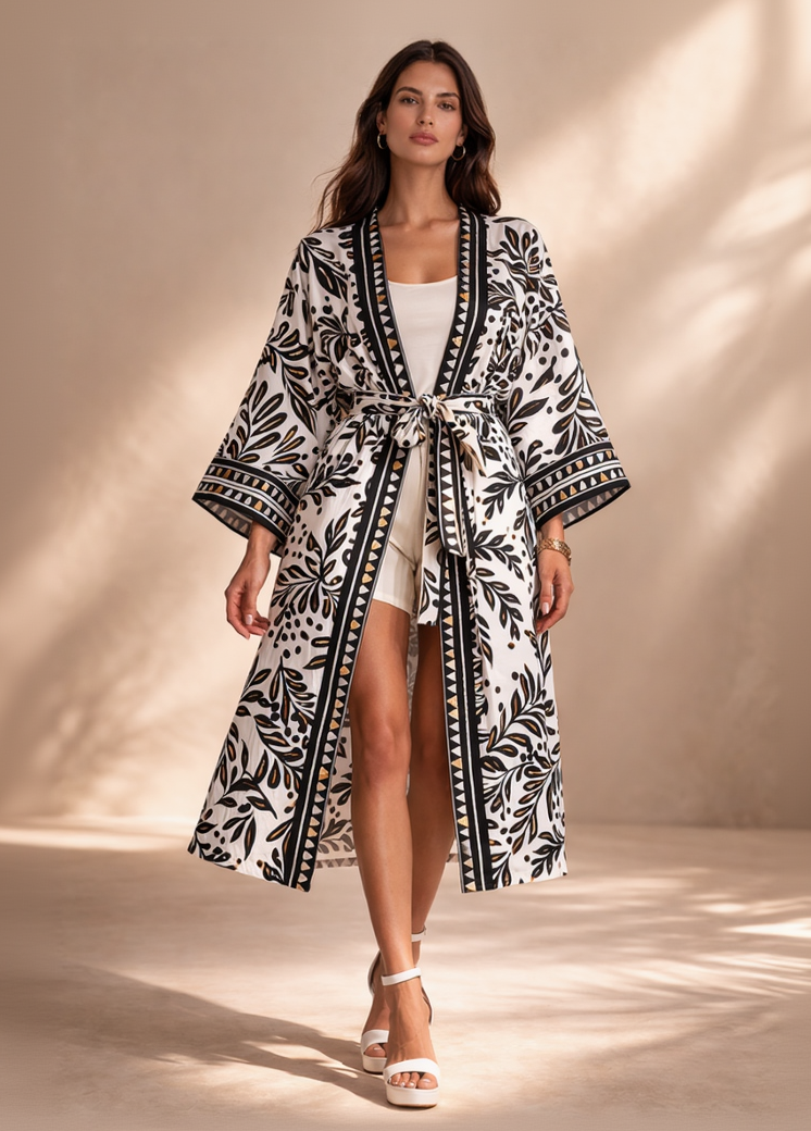 S26C701 - Kimono lungo Coconut Kiss Baba Design