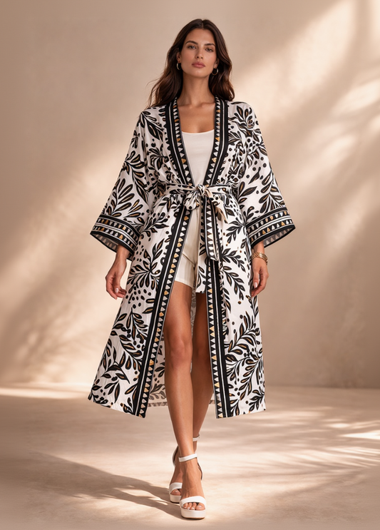 S26C701 - Kimono lungo Coconut Kiss Baba Design