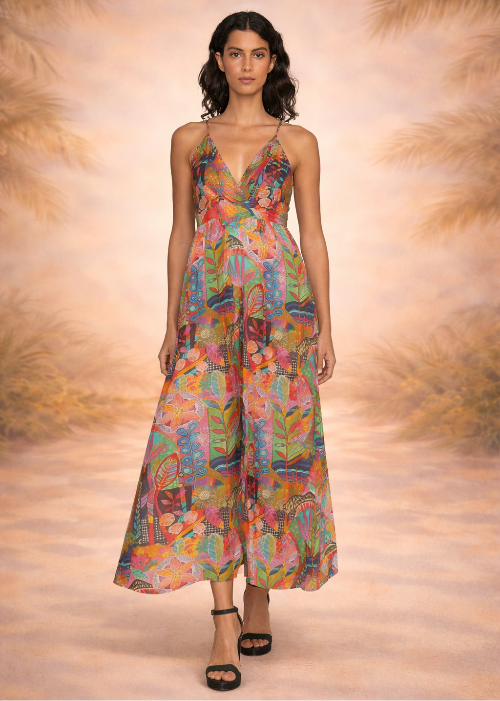 S26D320 - Vestito lungo Mango Oasis Baba Design - Gipsy Fashion Wear 