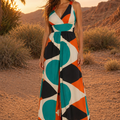Jumpsuit Tangerine Dream | Viscosa Stampa Geometrica - Baba Design
