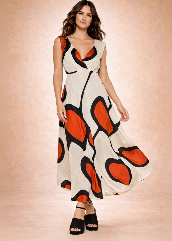 S26D714 Vestito lungo Sixty Drift Baba Design - Gipsy Fashion Wear 