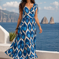 Vestito Lungo Ocean Halo – Fantasia Geometrica Baba Design