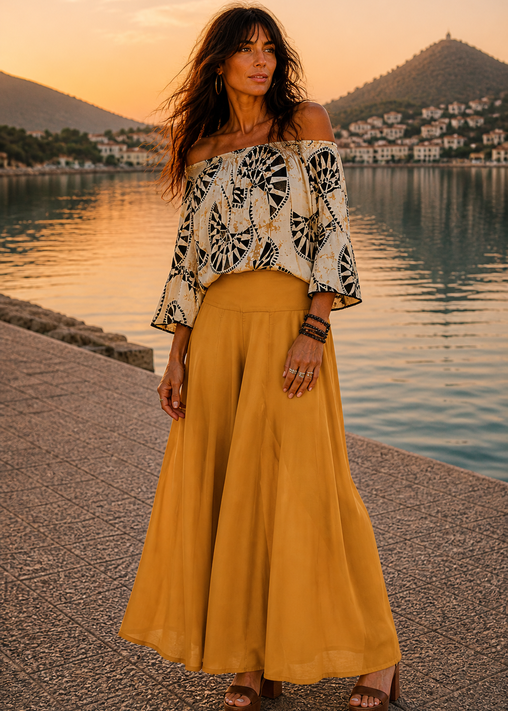 Pantalone Viscose Flare - Viscosa Fluida Tinta Unita | Baba Design