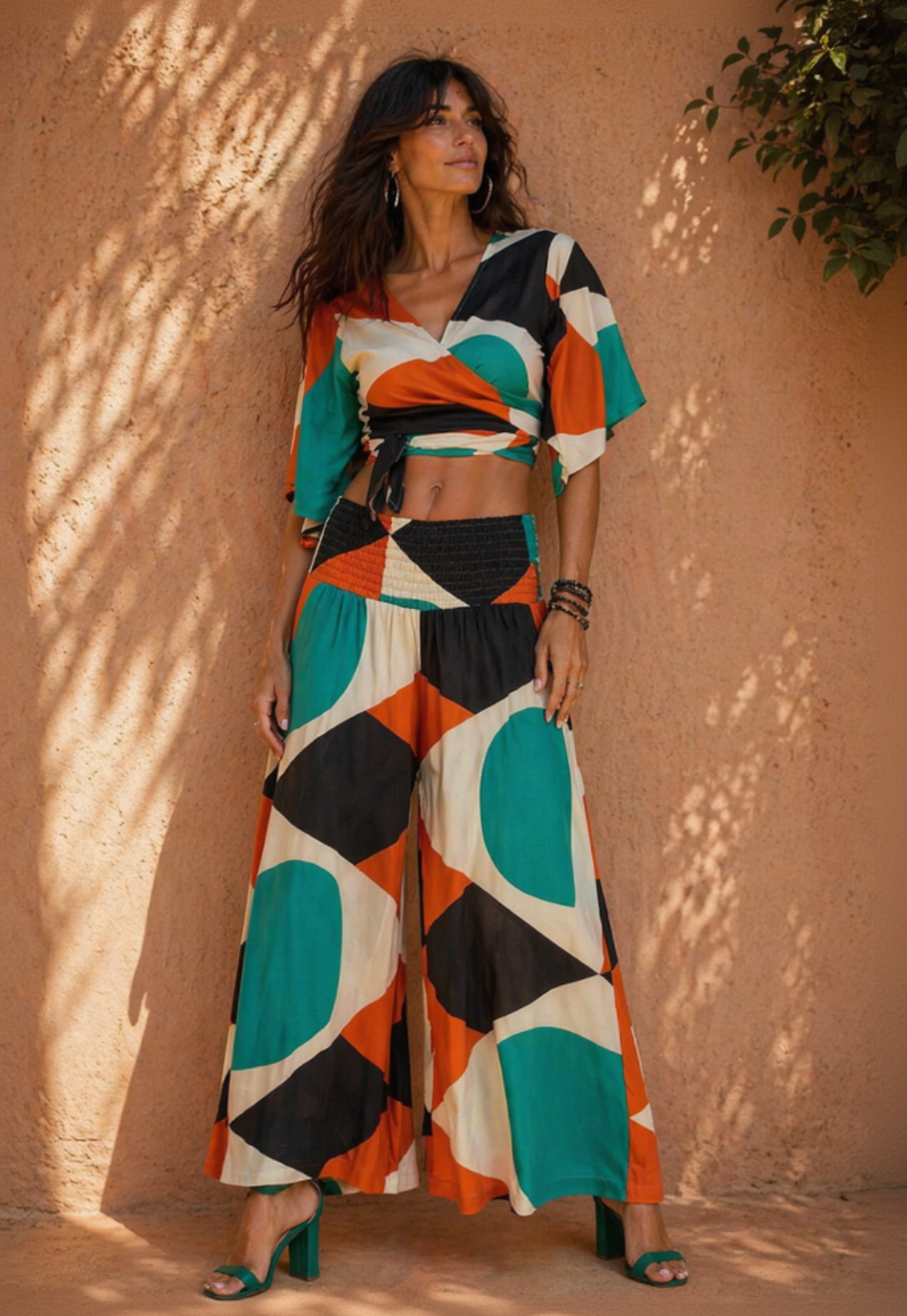 Pantalone Palazzo Tangerine Dream Viscosa - Baba Design