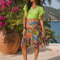 Gonna Svasata Mango Oasis - Cotone Leggero Vita Elastica | Baba Design