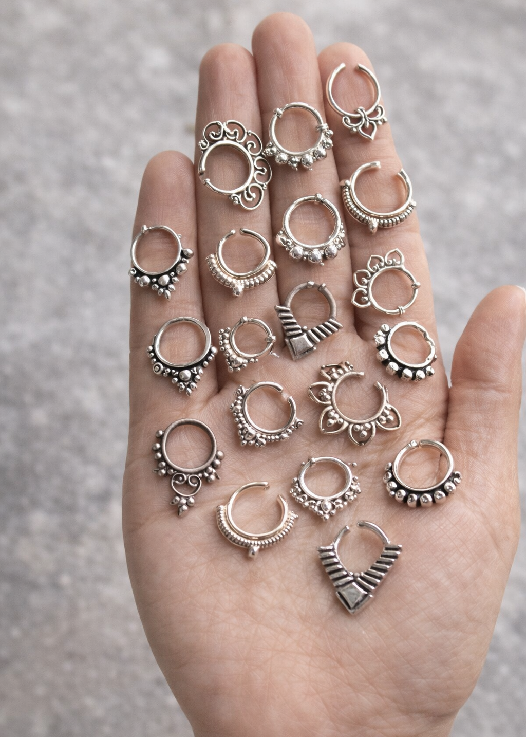 Septum Boho Tribale – Argento o Ottone, Con Foro o Fake | 3 Design