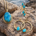 Turchese & Shattuckite — Set Gioielli Artigianali