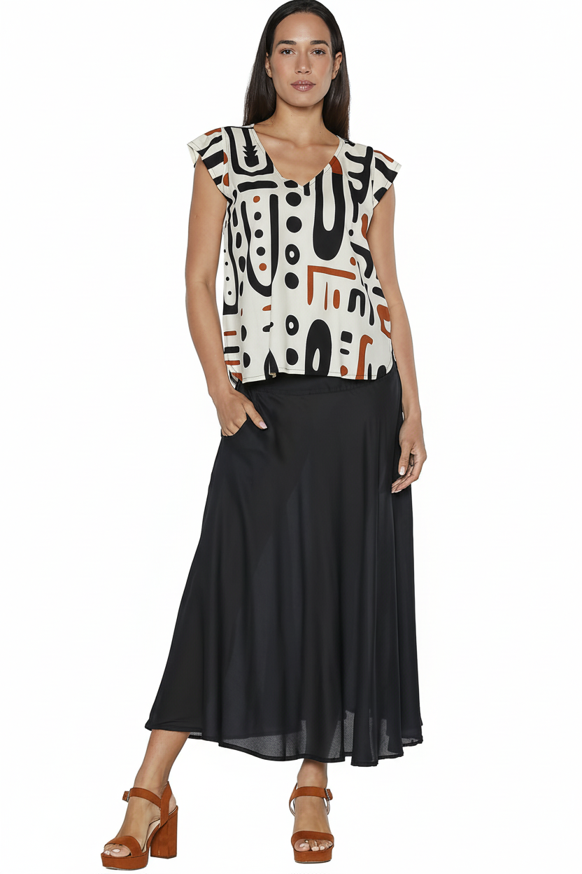 Top Afro Sand - Vista frontale