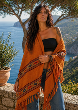Tribal Blanket | Plaid Tribale Lana e Cotone 200x100 | Boho Etnico