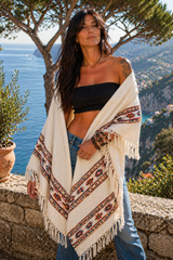 Tribal Blanket | Plaid Tribale Lana e Cotone 200x100 | Boho Etnico