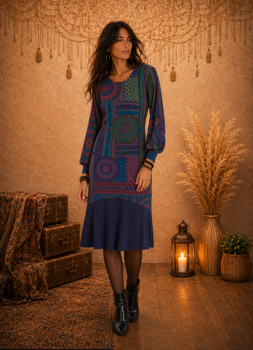 W22D41 - Vestido sirena Bohemian Trip Baba Design