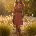 Lifestyle cover image for terracotta wrap dress