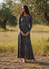 vestito lungo viscosa