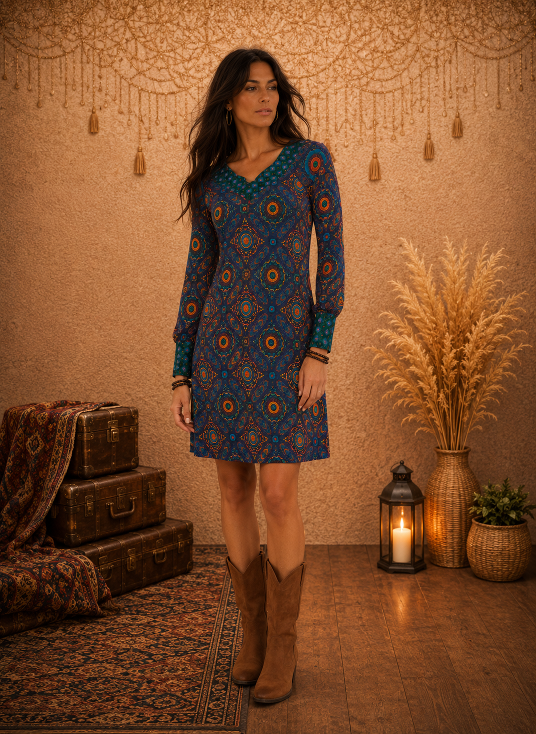 Vestito Corto Urban Marks Baba Design – Tubino con Pattern Vintage