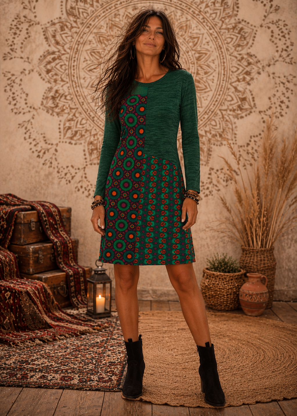 Vestito Corto Graffiti Dreams – Baba Design | Boho Patchwork