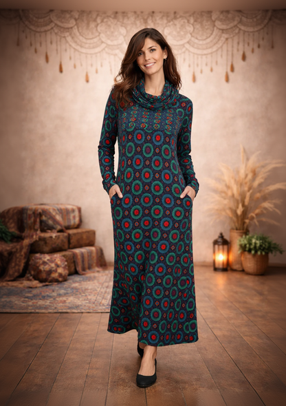 Vestito Lungo Graffiti Dreams Svasato - Baba Design FW24