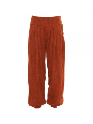 Pantaloni curvy harem a coste Street Art Stories - Happy Baba, variante Ruggine, foto originale del prodotto