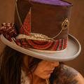 Wild West Top Hat - Cilindro in Lana con Ametista e Pelle | Gipsy Fashion Wear