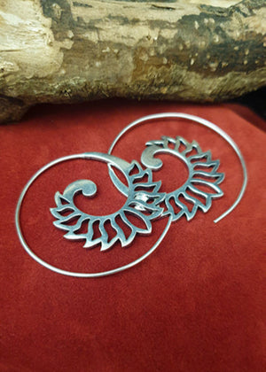 Orecchini Spirale Fiore di Loto - Gipsy Fashion Wear 