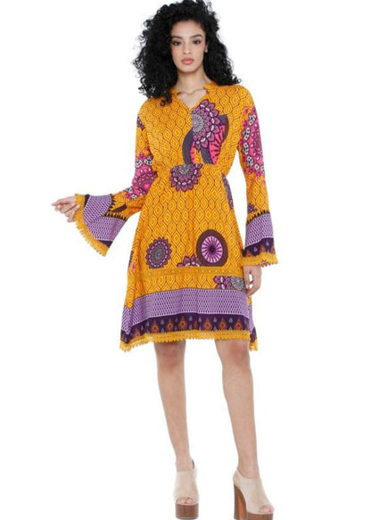 S22D11 - Vestito Sunflower Baba Design - Gipsy Fashion Wear 