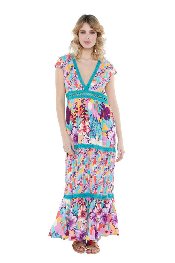 S22D25 - Vestito lungo Azalea Baba Design - Gipsy Fashion Wear 