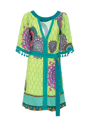 S22D41 - Abito corto Naif Sunflower Baba Design - Gipsy Fashion Wear 