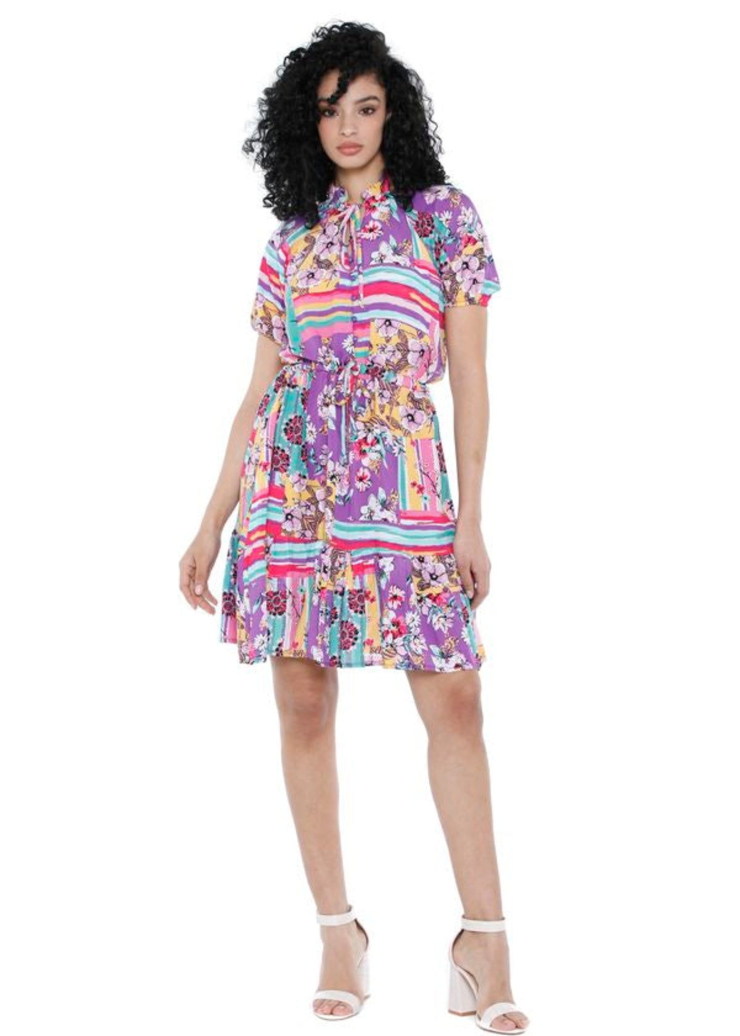 S22D55 - Vestito corto Peony Baba Design - Gipsy Fashion Wear 