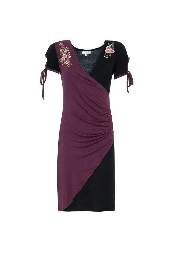 S22D66 - Abito Roses & Lavender Baba Design - Gipsy Fashion Wear 