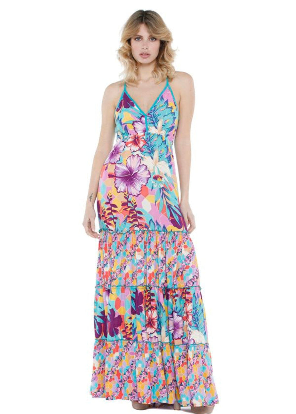 S22D68 - Abito lungo Azalea Baba Design - Gipsy Fashion Wear 