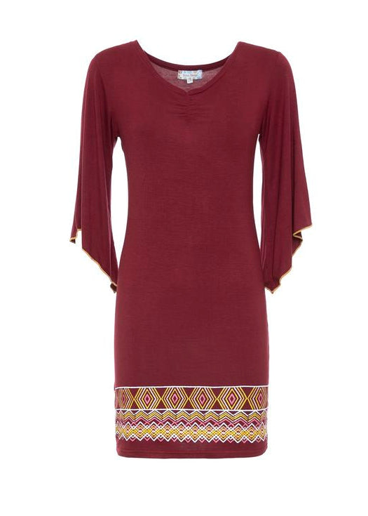 S22D73 - Vestito Crimson Anemone Baba Design - Gipsy Fashion Wear 