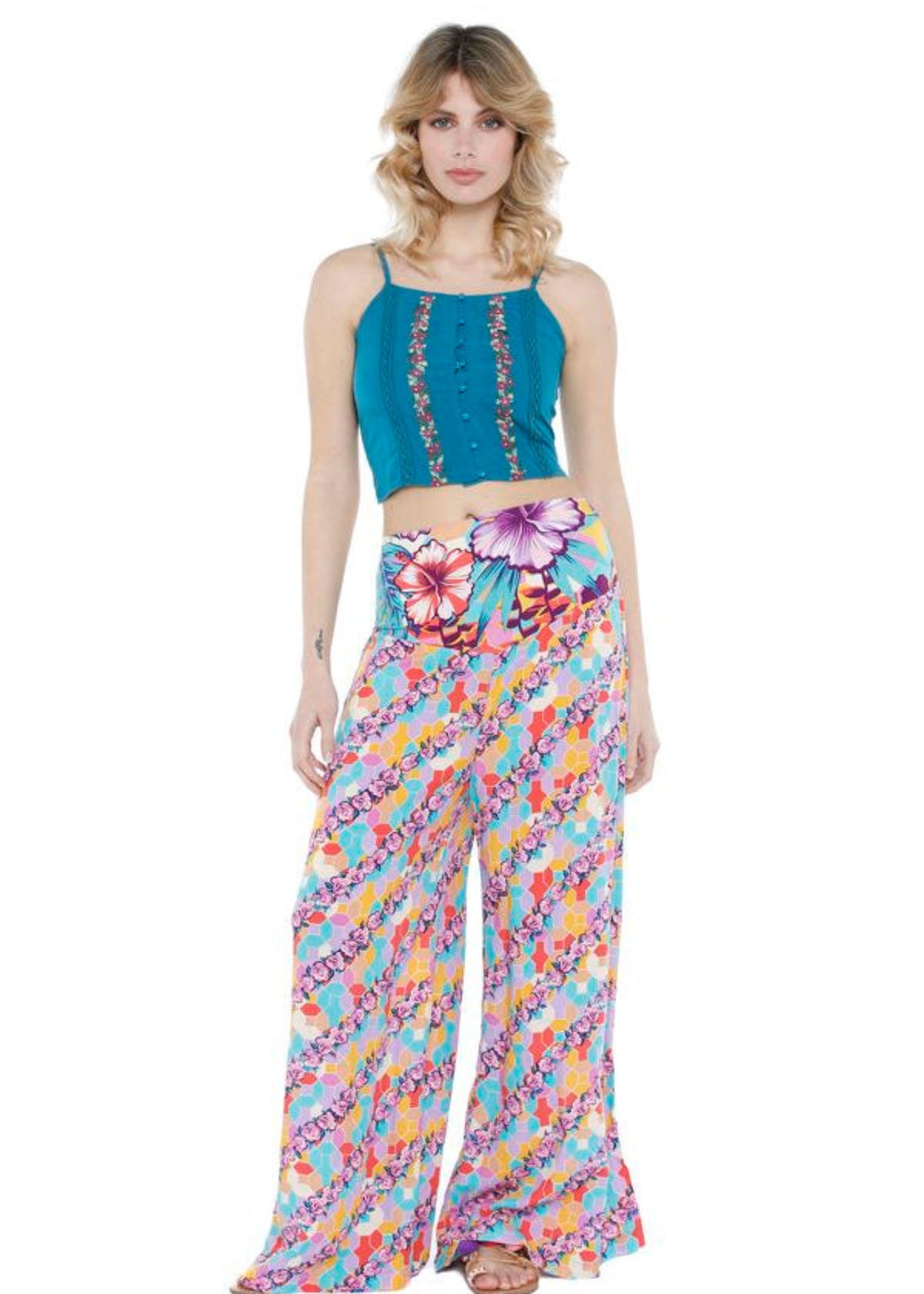 S22P10 - Pantalone Azalea Baba Design - Gipsy Fashion Wear 