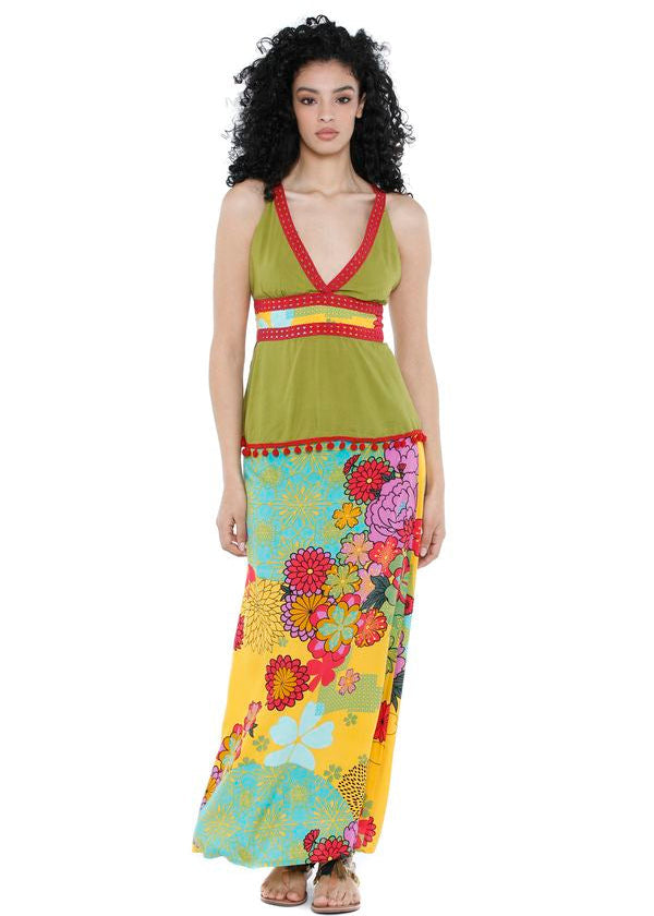 S22SK05 - Gonna Lunga Marigold Baba Design - Gipsy Fashion Wear 