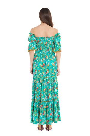 S23D12 - Vestito lungo Spring Flowers Baba Design - Gipsy Fashion Wear 