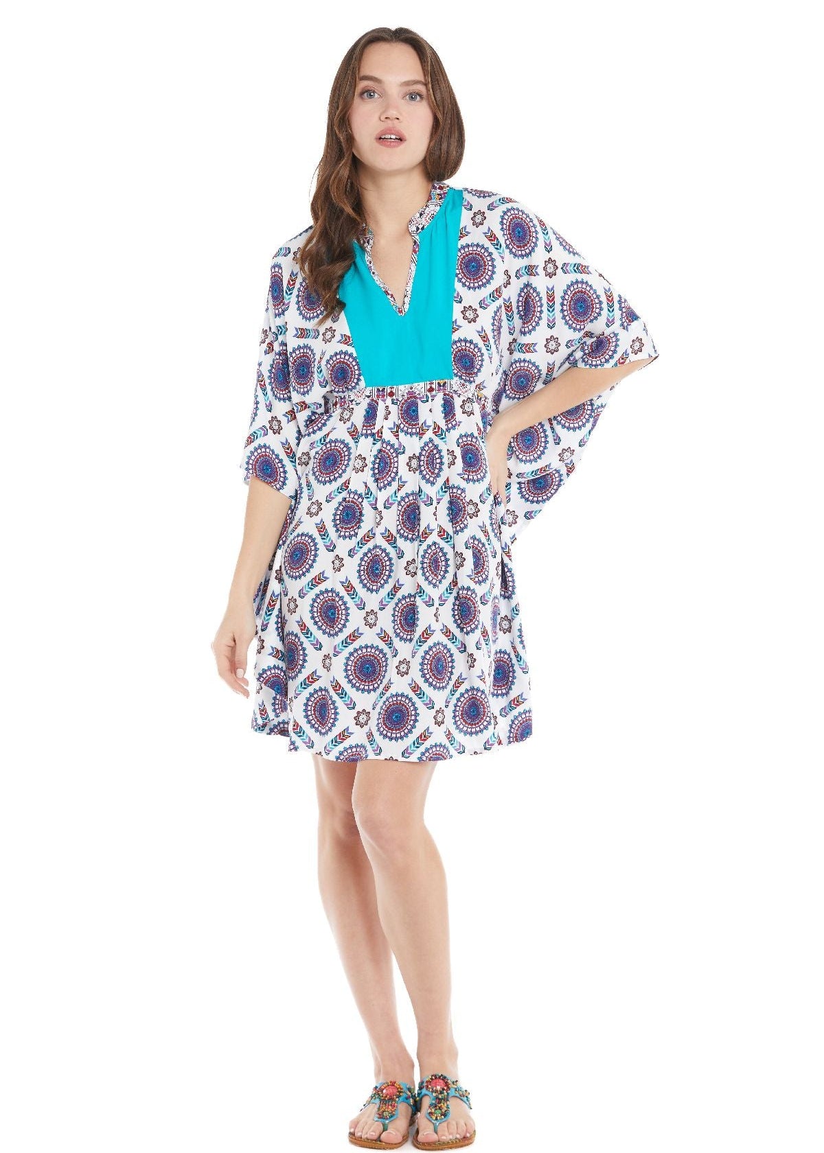 S23D36 - Kaftano Mandala Waves Baba Design - Gipsy Fashion Wear 