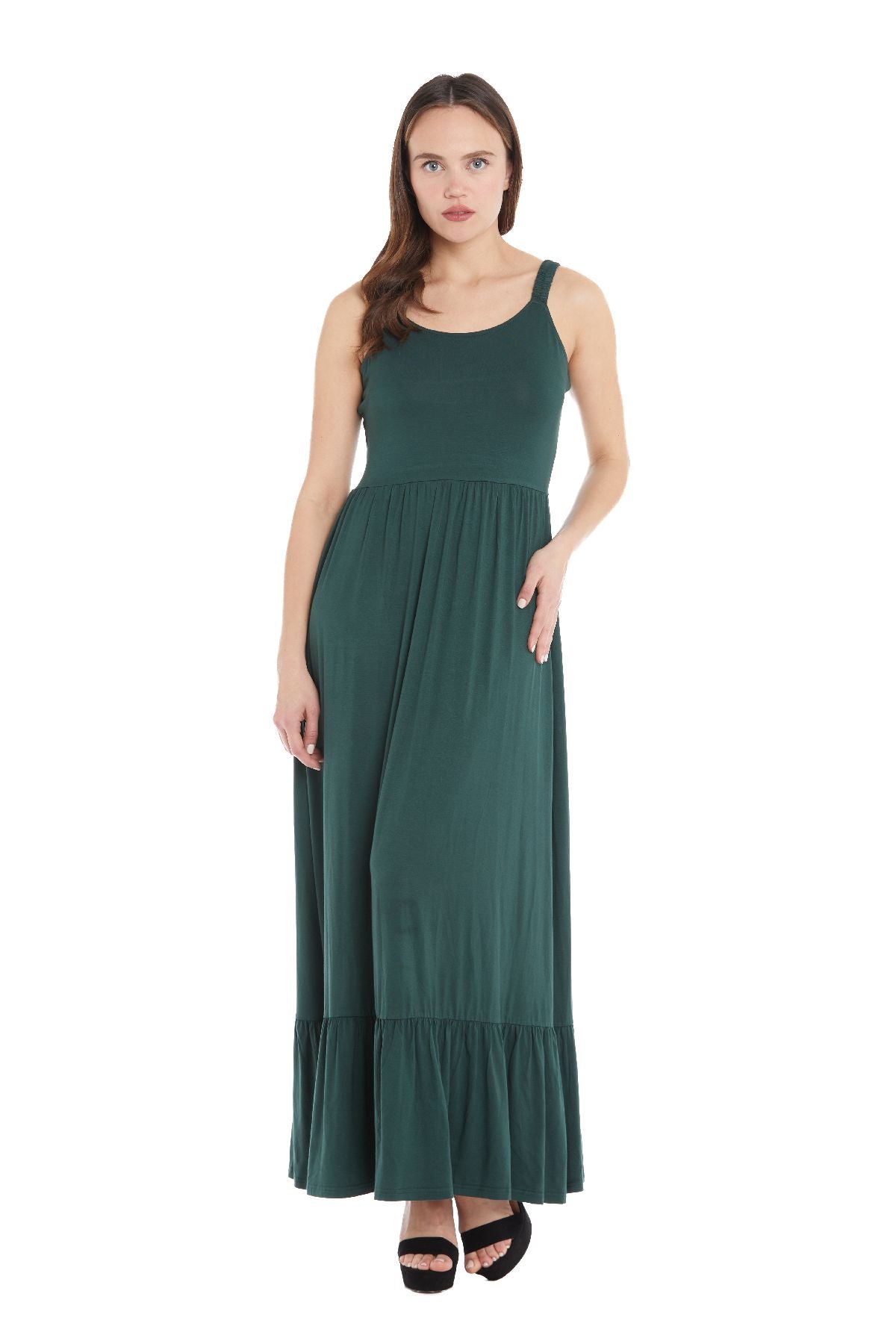 S23D39 - City Escape Baba Design solid color long dress