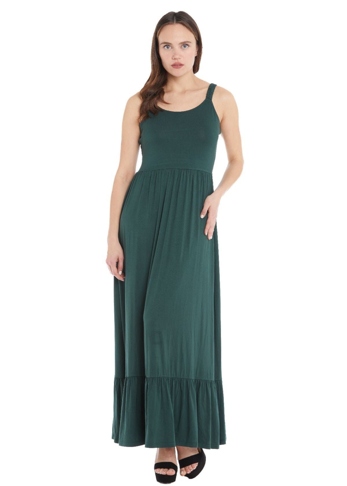 S23D39 - Vestito lungo tinta unita City Escape Baba Design - Gipsy Fashion Wear 