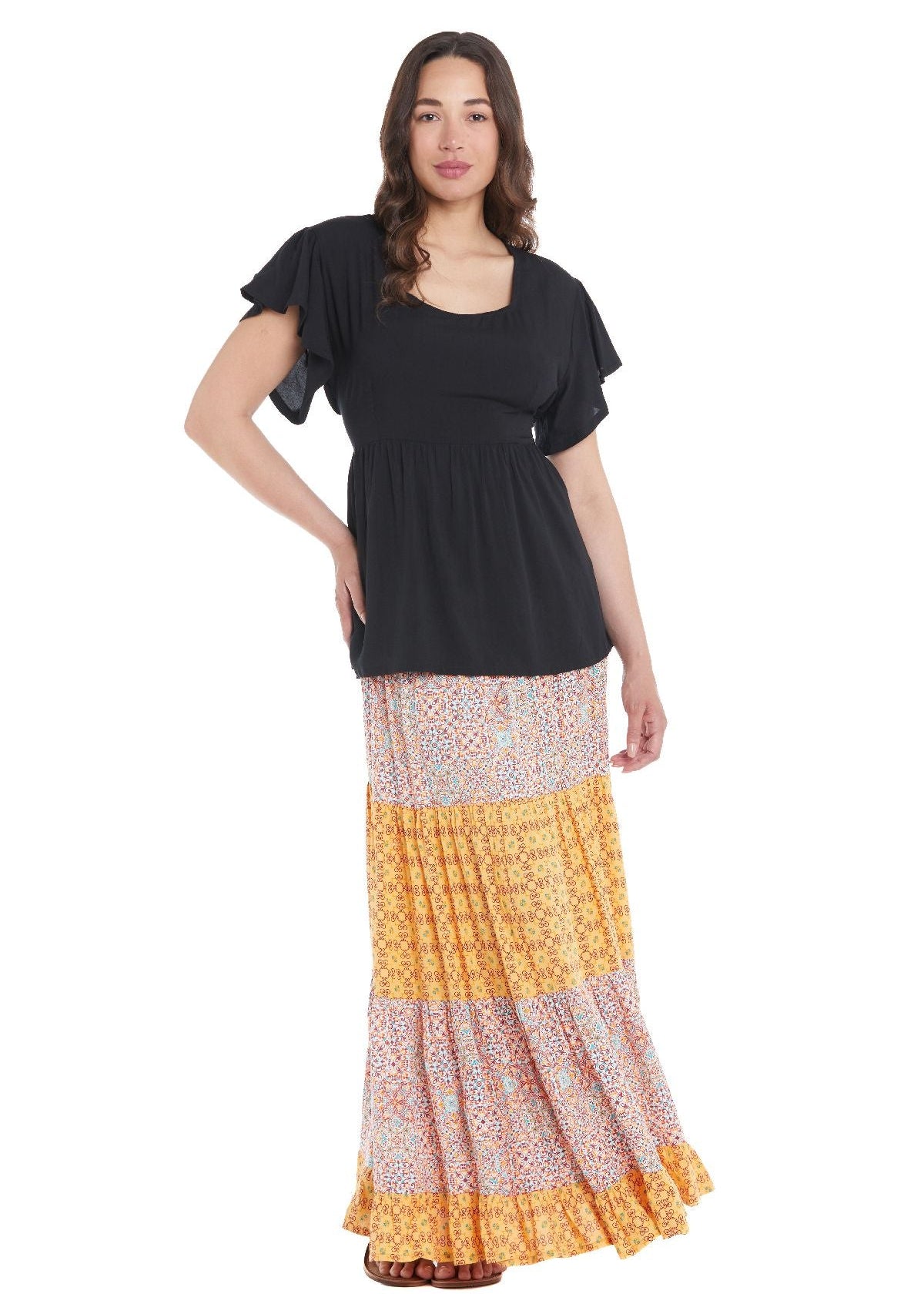 S23HBSK03 - Gonna Majolica Tree Happy Baba by Baba Design - Gipsy Fashion Wear 