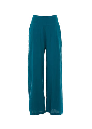 S23P101 - Pantalone largo tinta unita Walk on the bridge Baba Design - Gipsy Fashion Wear 