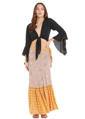 S23SK05 - Gonna lunga Majolica Tree Baba Design - Gipsy Fashion Wear 