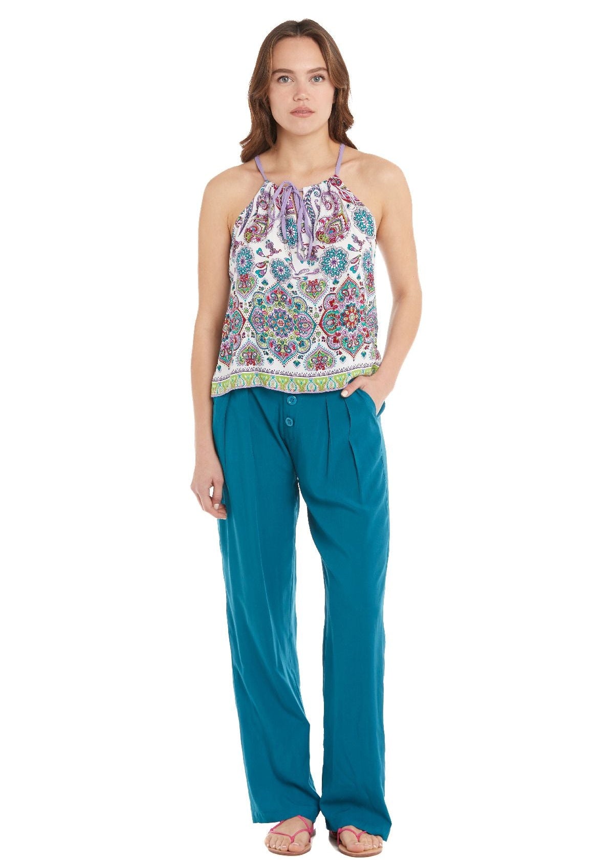 S23T15 - Top Lost in Paradise Baba Design - Gipsy Fashion Wear 