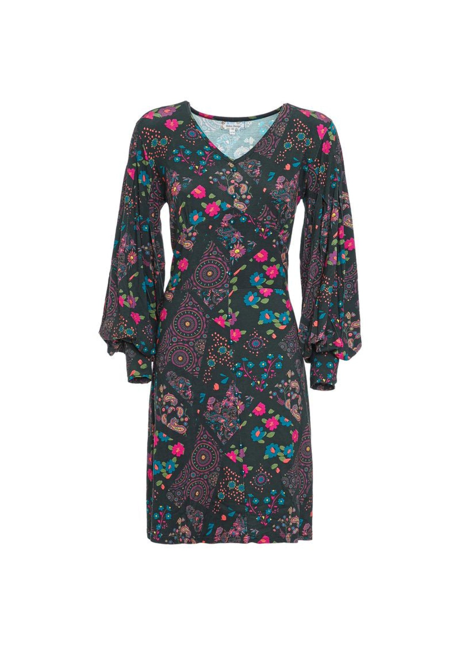 W22D01 - Vestito Mountain Stripes Baba Design - Gipsy Fashion Wear 