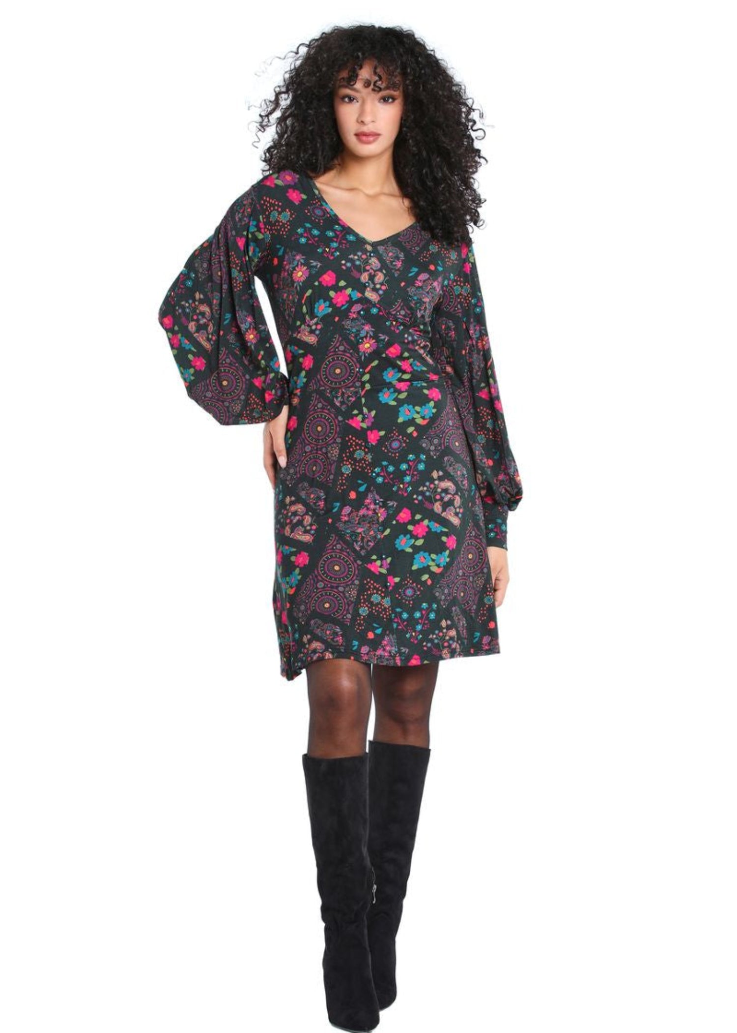 W22D01 - Vestito Mountain Stripes Baba Design - Gipsy Fashion Wear 