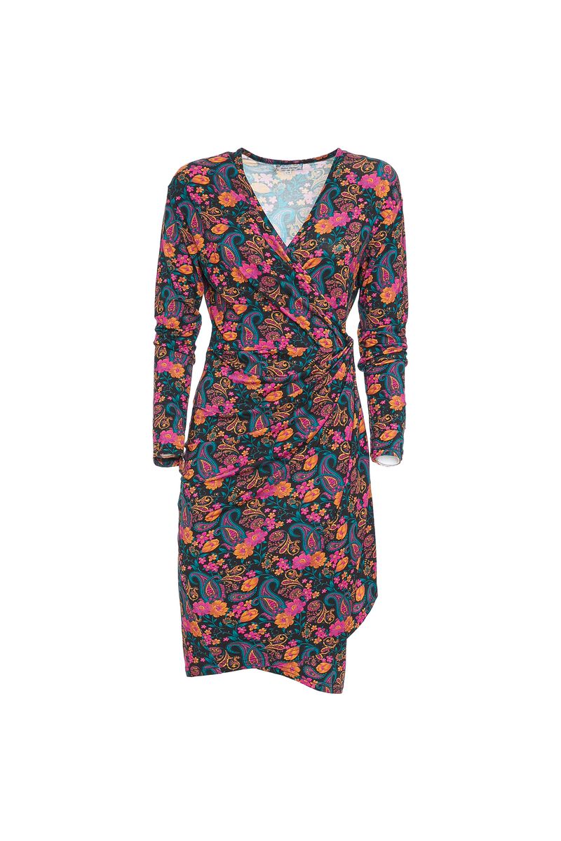 W22D21 - Autumn Paisley Baba Design crossover dress