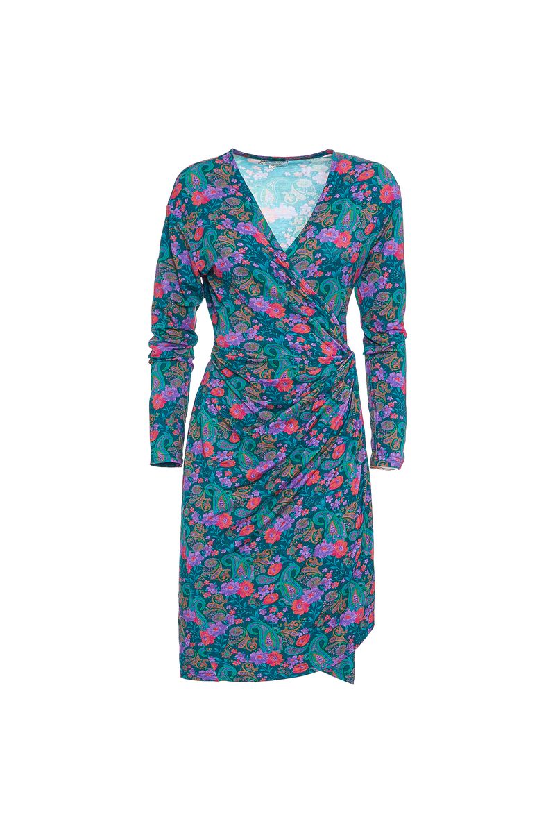 W22D21 - Autumn Paisley Baba Design crossover dress