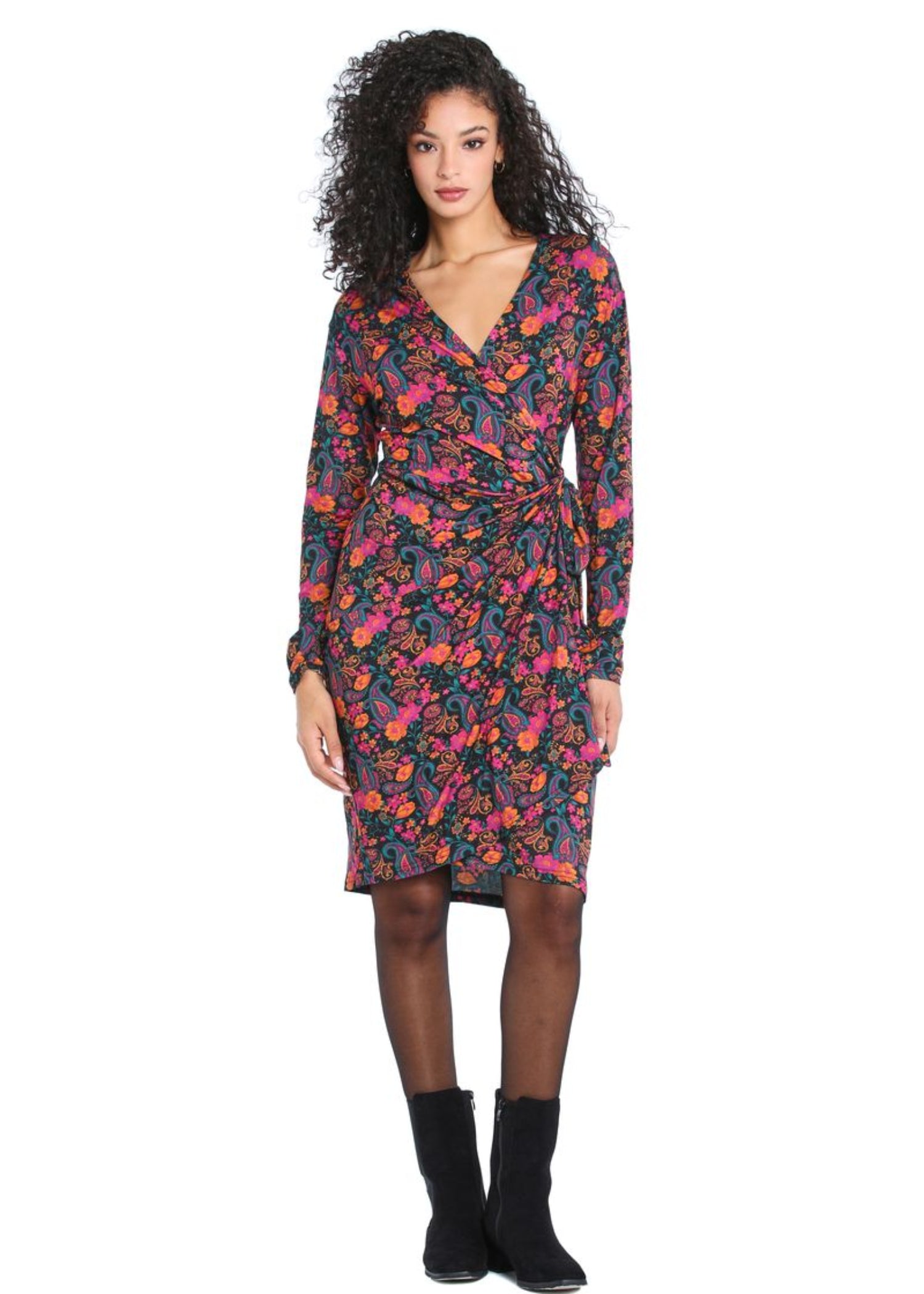 W22D21 - Abito incrociato Autumn Paisley Baba Design - Gipsy Fashion Wear 