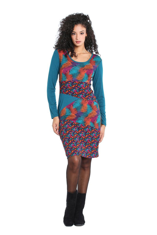 W22D37 - Colorful Soul Baba Design sheath dress