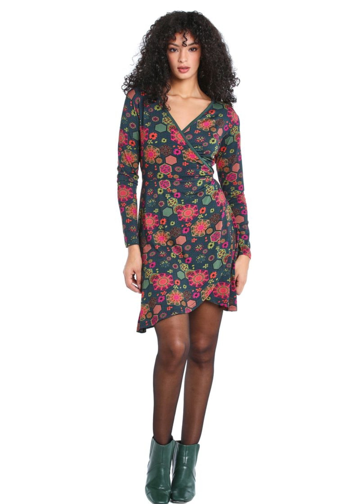 W22D39 - Abito incrociato Winter Nomad Baba Design - Gipsy Fashion Wear 