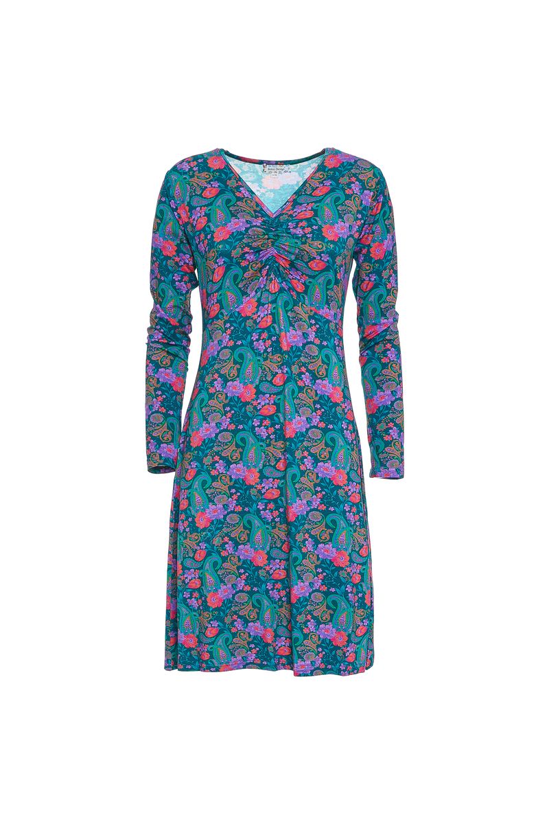 W22D44 - Autumn Paisley Baba Design short dress